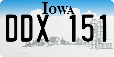 IA license plate DDX151