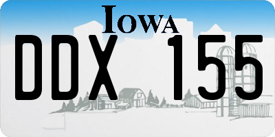 IA license plate DDX155
