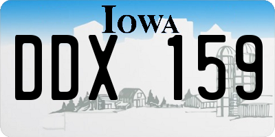 IA license plate DDX159
