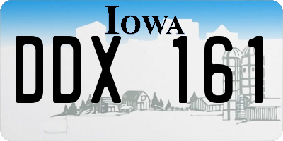 IA license plate DDX161