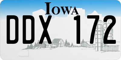 IA license plate DDX172