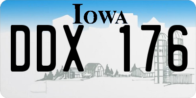 IA license plate DDX176