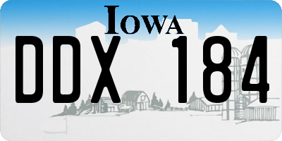 IA license plate DDX184