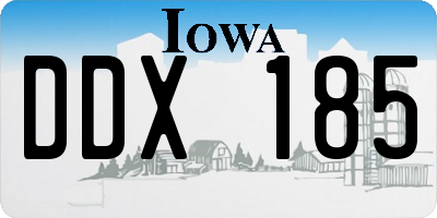 IA license plate DDX185