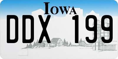 IA license plate DDX199