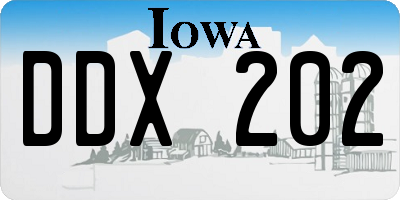 IA license plate DDX202