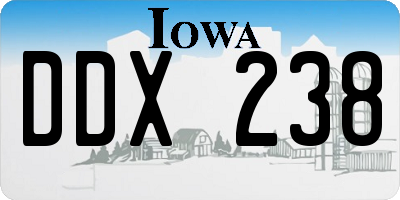 IA license plate DDX238