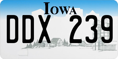 IA license plate DDX239