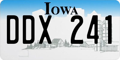 IA license plate DDX241