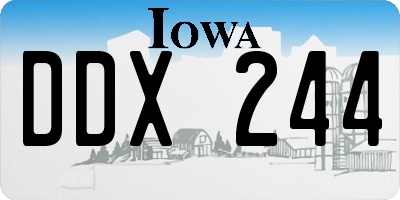 IA license plate DDX244