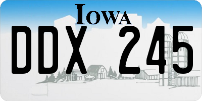 IA license plate DDX245