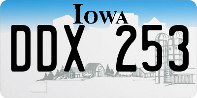 IA license plate DDX253