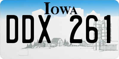 IA license plate DDX261