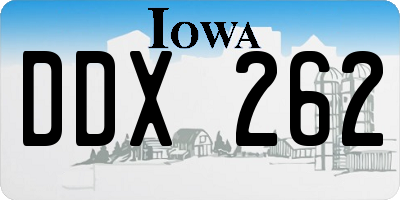 IA license plate DDX262