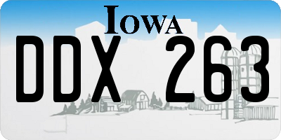 IA license plate DDX263