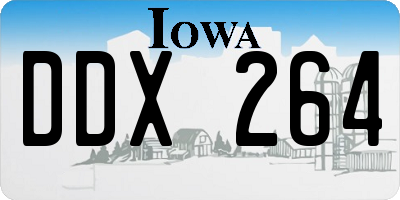 IA license plate DDX264