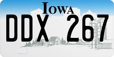 IA license plate DDX267