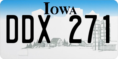 IA license plate DDX271