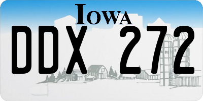 IA license plate DDX272