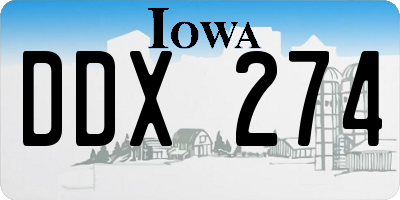 IA license plate DDX274