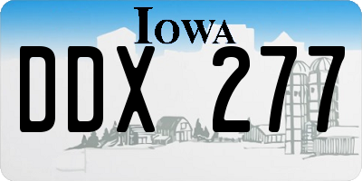 IA license plate DDX277