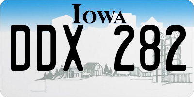IA license plate DDX282