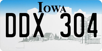IA license plate DDX304