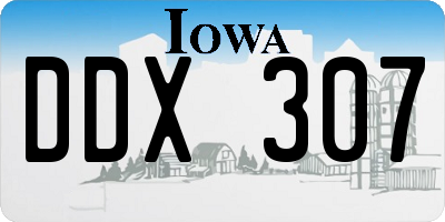 IA license plate DDX307