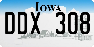 IA license plate DDX308