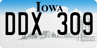 IA license plate DDX309