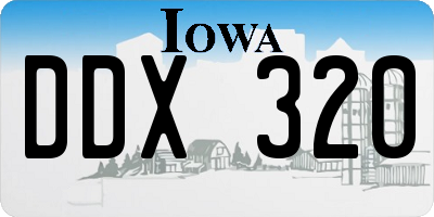 IA license plate DDX320