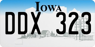 IA license plate DDX323