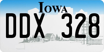 IA license plate DDX328