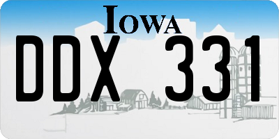 IA license plate DDX331