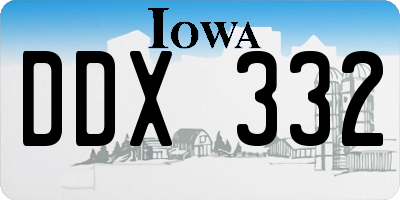 IA license plate DDX332