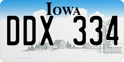 IA license plate DDX334