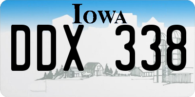 IA license plate DDX338