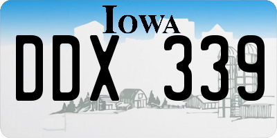 IA license plate DDX339