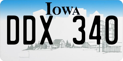 IA license plate DDX340