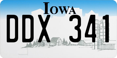 IA license plate DDX341