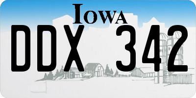 IA license plate DDX342