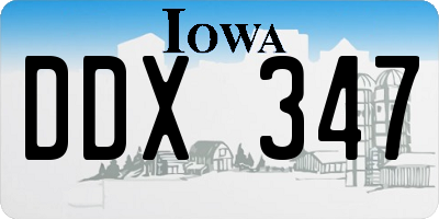 IA license plate DDX347