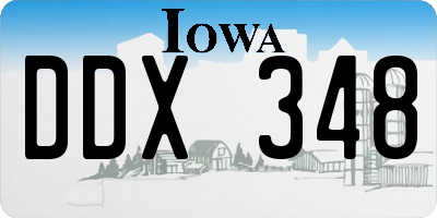 IA license plate DDX348