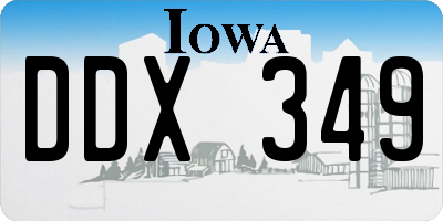 IA license plate DDX349