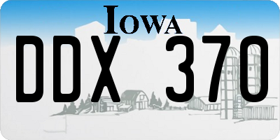IA license plate DDX370