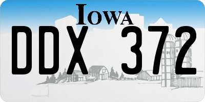 IA license plate DDX372