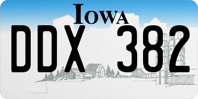 IA license plate DDX382