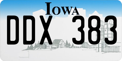 IA license plate DDX383