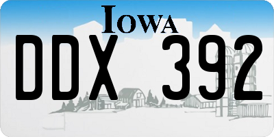 IA license plate DDX392