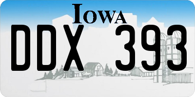 IA license plate DDX393